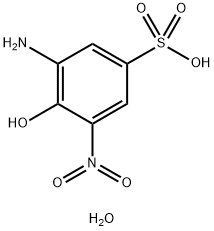 3-氨基-4-羟基-5-硝基苯磺酸一水化物, 175278-60-1, 结构式