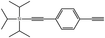 4-(三异丙硅乙炔基)苯乙炔, 175345-90-1, 结构式