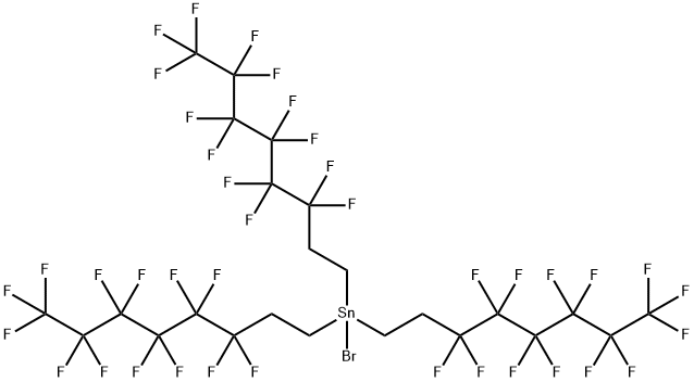 TRIS(1H,1H,2H,2H-PERFLUOROOCTYL)TIN BROMIDE 化学構造式
