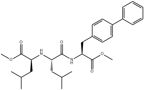 L-Alanine, 3-[1,1-biphenyl]-4-yl-N-[N-[1-(methoxycarbonyl)-3-methylbutyl]-L-leucyl]-, methyl ester, (S)- (9CI) Structure