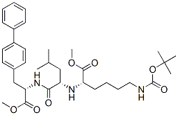 L-Alanine, 3-[1,1-biphenyl]-4-yl-N-[N-[5-[[(1,1-dimethylethoxy)carbonyl]amino]-1-(methoxycarbonyl)pentyl]-L-leucyl]-, methyl ester, (S)- (9CI)|