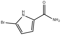 5-ブロモ-1H-ピロール-2-カルボキサミド 化学構造式
