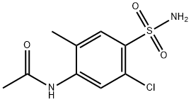 N-(5-氯-2-甲基-4-氨磺酰基苯基)乙酰胺, 17560-53-1, 结构式