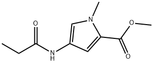 1H-Pyrrole-2-carboxylicacid,1-methyl-4-[(1-oxopropyl)amino]-,methylester,175614-04-7,结构式