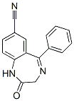 5-フェニル-2-オキソ-2,3-ジヒドロ-1H-1,4-ベンゾジアゼピン-7-カルボニトリル 化学構造式