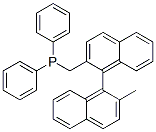 PHOSPHINE, [(2'-METHYL[1,1'-BINAPHTHALEN]-2-YL)METHYL]DIPHENYL- 化学構造式