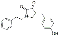 4-[(4-Hydroxyphenyl)methylene]-1-(2-phenylethyl)-2,3-pyrrolidinedione 结构式