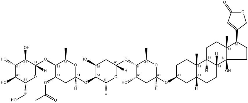 毛花洋地黄苷A, 17575-20-1, 结构式