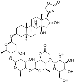 毛花洋地黄苷B, 17575-21-2, 结构式