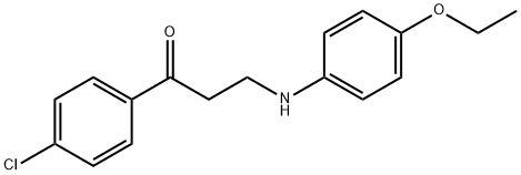 1-(4-CHLOROPHENYL)-3-(4-ETHOXYANILINO)-1-PROPANONE 结构式