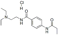 N-[2-(diethylamino)ethyl]-4-[(propionyl)amino]benzamide monohydrochloride 结构式