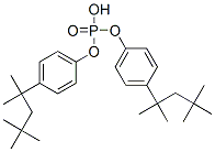 bis[p-(1,1,3,3-tetramethylbutyl)phenyl] hydrogen phosphate Structure