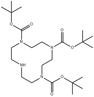 1,4,7-tris-Boc-1,4,7,10-tetraaza-cyclododecane Structure