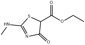 5-Thiazolecarboxylicacid,4,5-dihydro-2-(methylamino)-4-oxo-,ethylester(9CI),175856-35-6,结构式