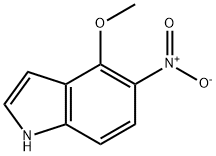 4-甲氧基-5-硝基-1H-吲哚 结构式
