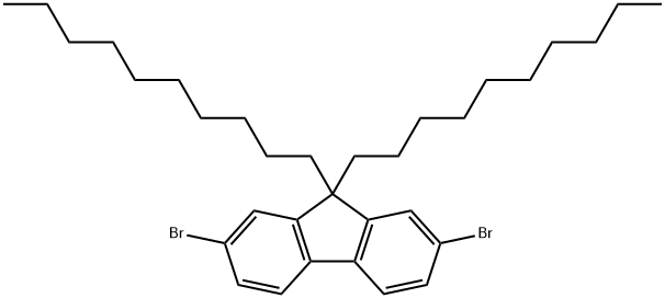 2,7-二溴-9,9-二癸基芴, 175922-78-8, 结构式