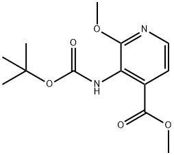 Methyl 3-(tert-butoxycarbonylaMino)-2-Methoxyisonicotinate Structure