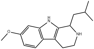 1-isobutyl-7-Methoxy-2,3,4,9-tetrahydro-1H-pyrido[3,4-b]indole 化学構造式