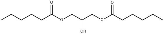ジヘキサン酸2-ヒドロキシ-1,3-プロパンジイル 化学構造式