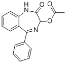 ACETIC ACID 2-OXO-5-PHENYL-2,3-DIHYDRO-1H-BENZO[E][1,4]DIAZEPIN-3-YL ESTER Structure