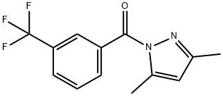 3,5-Dimethyl-1-[3-(trifluoromethyl)benzoyl]-1H-pyrazole 结构式