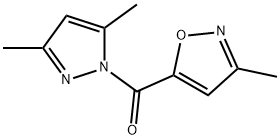 3,5-Dimethyl-1-[(3-methyl-5-isoxazolyl)carbonyl]-1H-pyrazole Structure