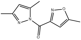 3,5-Dimethyl-1-[(5-methyl-3-isoxazolyl)carbonyl]-1H-pyrazole Struktur