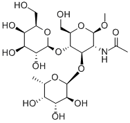 ルイスXトリサッカライド, メチルグリコシド 化学構造式