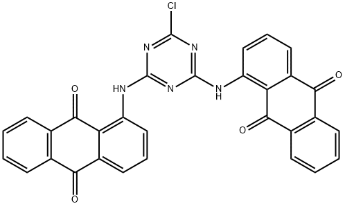 1,1'-[(6-chloro-1,3,5-triazine-2,4-diyl)diimino]bisanthraquinone Structure