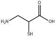 3-アミノ-2-メルカプトプロピオン酸 化学構造式
