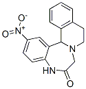 5,9,10,14b-Tetrahydro-2-nitroisoquino[2,1-d][1,4]benzodiazepin-6(7H)-one Struktur