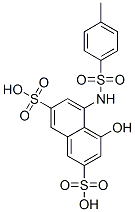 8-(4-methylphenylsulfonamido)-1-naphthol-3,6-disulfonicacid 化学構造式