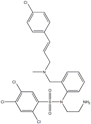 2-(N-(2-aminoethyl)-N-(2,4,5-trichlorobenzenesulfonyl))amino-N-(4-chlorocinnamyl)-N-methylbenzylamine|