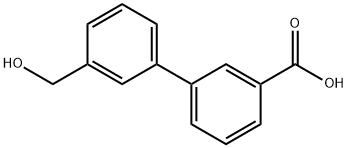 3-(HYDROXYMETHYL)BIPHENYL-3-CARBOXYLIC ACID, 176212-48-9, 结构式