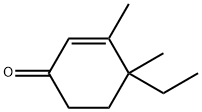 4-エチル-3,4-ジメチル-2-シクロヘキセン-1-オン 化学構造式