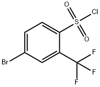 4-ブロモ-2-(トリフルオロメチル)ベンゼンスルホニルクロリド 化学構造式