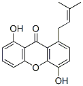 4,8-Dihydroxy-1-(3-methyl-2-butenyl)-9H-xanthen-9-one Struktur