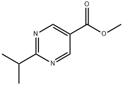 5-Pyrimidinecarboxylic acid, 2-(1-methylethyl)-, methyl ester (9CI) Structure