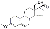 (17α)-13-Ethyl-3-methoxy-18,19-dinorpregna-3,5-dien-20-yn-17-ol 化学構造式