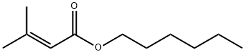 3-甲基-2-丁烯酸己酯, 17627-41-7, 结构式