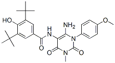Benzamide,  N-[6-amino-1,2,3,4-tetrahydro-1-(4-methoxyphenyl)-3-methyl-2,4-dioxo-5-pyrimidinyl]-3,5-bis(1,1-dimethylethyl)-4-hydroxy-|