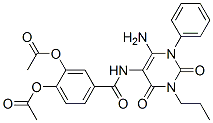 Benzamide,  3,4-bis(acetyloxy)-N-(6-amino-1,2,3,4-tetrahydro-2,4-dioxo-1-phenyl-3-propyl-5-pyrimidinyl)- 结构式