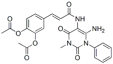 2-Propenamide,  N-(6-amino-1,2,3,4-tetrahydro-3-methyl-2,4-dioxo-1-phenyl-5-pyrimidinyl)-3-[3,4-bis(acetyloxy)phenyl]- Structure