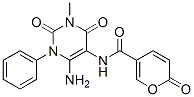 2H-Pyran-5-carboxamide,  N-(6-amino-1,2,3,4-tetrahydro-3-methyl-2,4-dioxo-1-phenyl-5-pyrimidinyl)-2-oxo-,176379-30-9,结构式