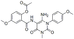 Benzamide,  2-(acetyloxy)-N-[6-amino-1,2,3,4-tetrahydro-1-(4-methoxyphenyl)-3-methyl-2,4-dioxo-5-pyrimidinyl]-5-methoxy-|