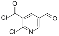 3-Pyridinecarbonyl chloride, 2-chloro-5-formyl- (9CI) 化学構造式