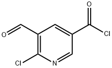 3-Pyridinecarbonyl chloride, 6-chloro-5-formyl- (9CI),176433-64-0,结构式