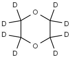 二氧六环-d8, 17647-74-4, 结构式