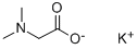 N,N-ジメチルグリシンカリウム 化学構造式