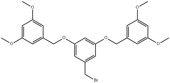3,5-ビス(3,5-ジメトキシベンジルオキシ)ベンジルブロミド 化学構造式